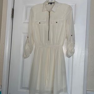 New Look cream color dress; size S